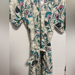 LOFT Floral V-Neck Dress